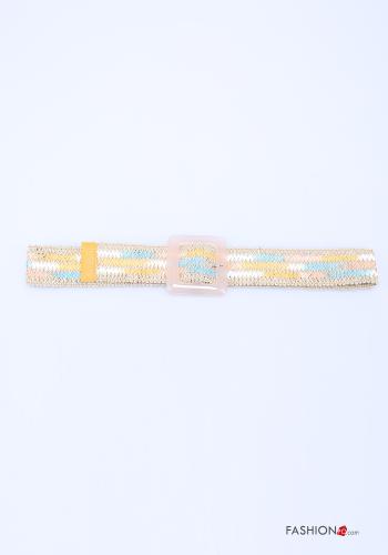 Farbiges Muster verstellbarer Gürtel aus Leinen