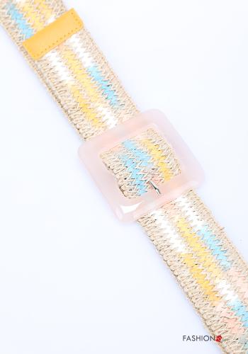Farbiges Muster verstellbarer Gürtel aus Leinen - ph 2