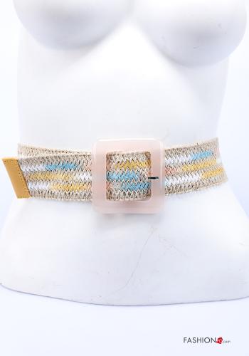 Farbiges Muster verstellbarer Gürtel aus Leinen - ph 3