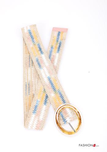 Ceinture en Lin ajustable Imprimé coloré