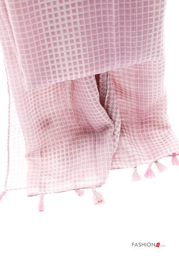 Vichy Muster Schal mit Fransen - ph 3