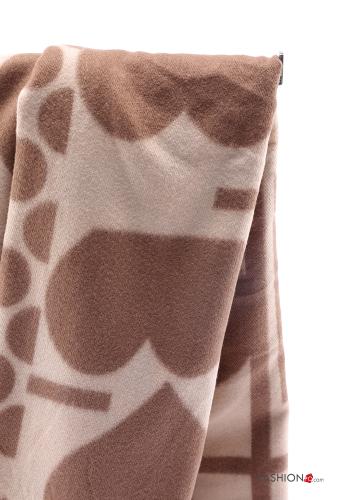 heart motif Scarf with fringe - ph 2