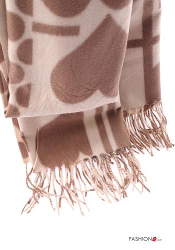 heart motif Scarf with fringe - ph 3