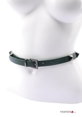 faux leather Belt with studs - ph 3