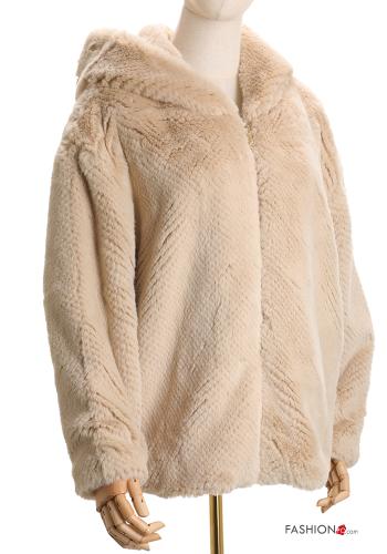Chaqueta con cremallera con capucha