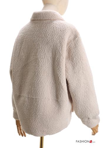 Teddy Bär Jacke mit Knöpfen mit Taschen - ph 2