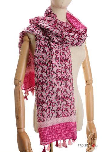 Patterned Scarf with fringe