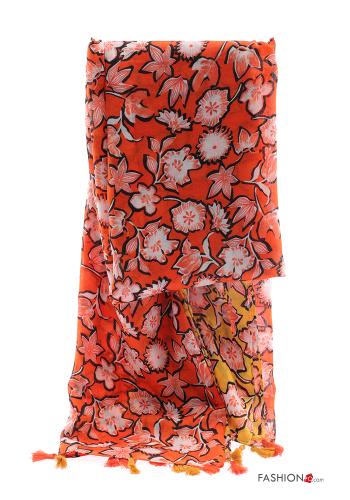 Floral Scarf with fringe - ph 2