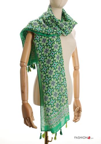 Sciarpa Fantasia geometrica con frange - ph 1