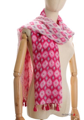 Abstract print Scarf with fringe - ph 1