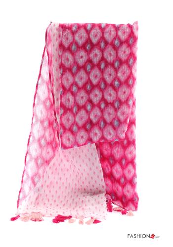 Abstract print Scarf with fringe - ph 2