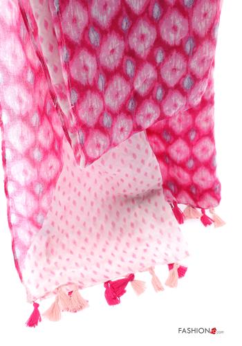 Abstract print Scarf with fringe - ph 4