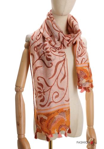 Patterned Scarf with fringe - ph 1