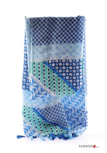 Geometric pattern Scarf with fringe - ph 2