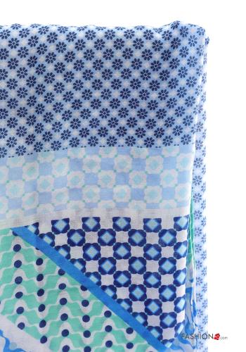 Geometric pattern Scarf with fringe - ph 3