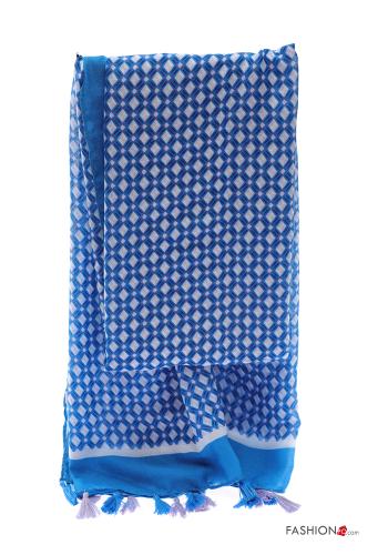 Geometric pattern Scarf with fringe - ph 2