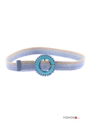 Streifenmuster verstellbarer Gürtel aus Leinen - ph 1