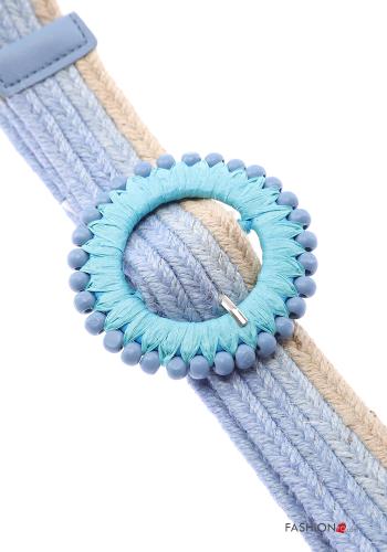 Streifenmuster verstellbarer Gürtel aus Leinen - ph 2