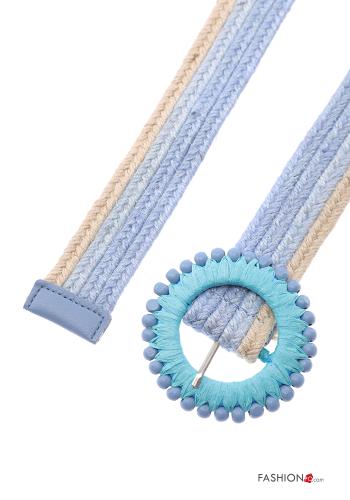 Streifenmuster verstellbarer Gürtel aus Leinen - ph 3