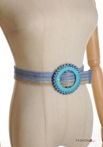 Streifenmuster verstellbarer Gürtel aus Leinen - ph 4