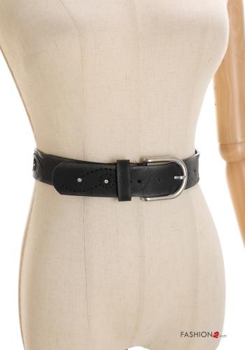 Cintura in Vera pelle con strass - ph 4