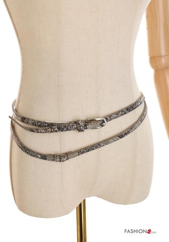 Python Muster verstellbarer Gürtel aus Echtes Leder - ph 4