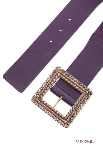 faux leather Belt with elastic - ph 3