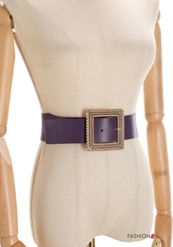 faux leather Belt with elastic - ph 4
