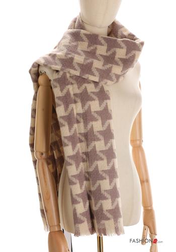 Houndstooth Scarf with fringe