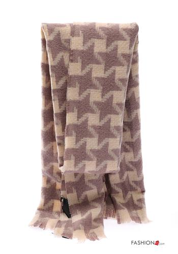 Bufanda Estampado pata de gallo con flecos - ph 2