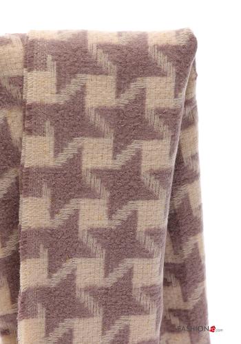 Bufanda Estampado pata de gallo con flecos - ph 3