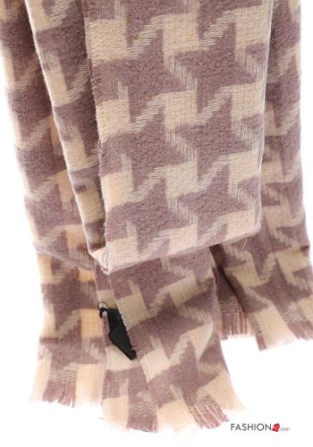 Bufanda Estampado pata de gallo con flecos - ph 4