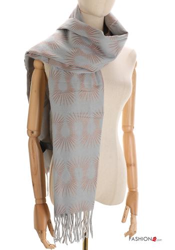Sciarpa Fantasia astratta con frange - ph 1