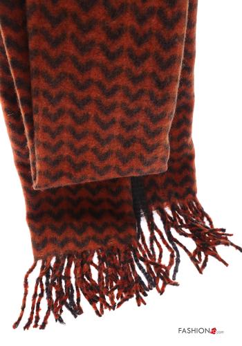 Geometrisches Muster Schal mit Fransen - ph 4
