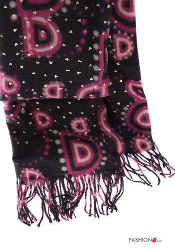 Patterned Scarf with fringe - ph 4