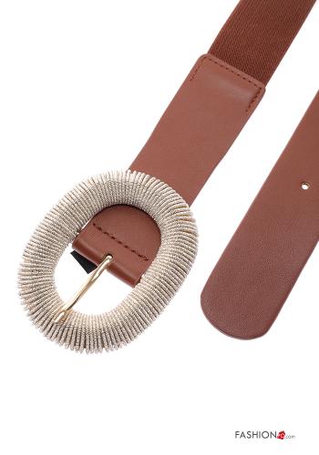 faux leather Belt with elastic - ph 3