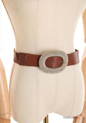 faux leather Belt with elastic - ph 4
