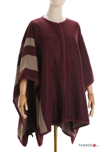 Streifenmuster Cape mit Knöpfen - ph 1