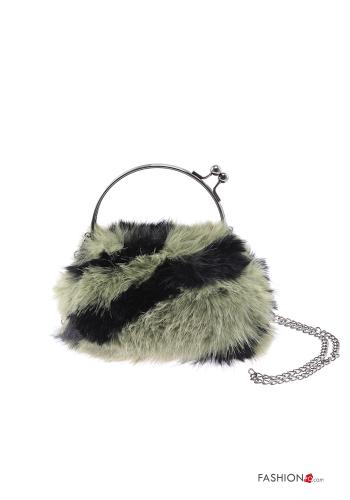 faux fur Handbag with shoulder strap - ph 2