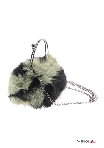 faux fur Handbag with shoulder strap - ph 3