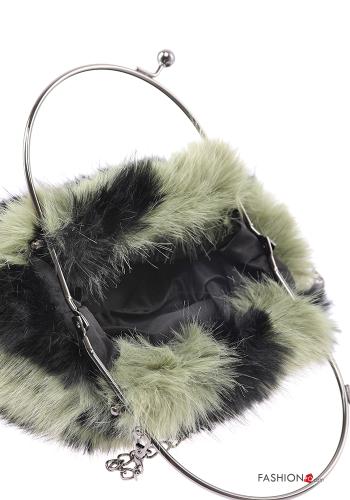 faux fur Handbag with shoulder strap - ph 5