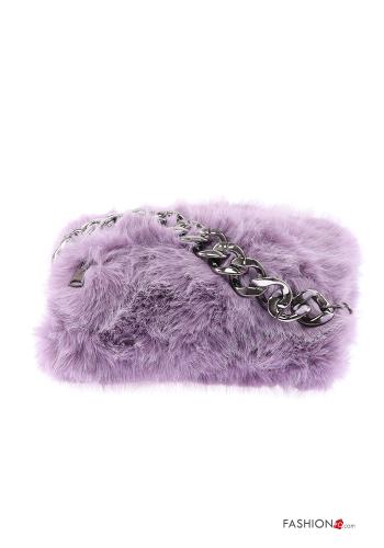 faux fur Bag with chain