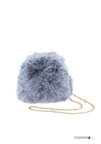 Borsa pelliccia sintetica con tracolla - ph 1