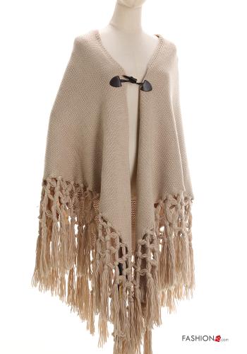 Poncho con frange