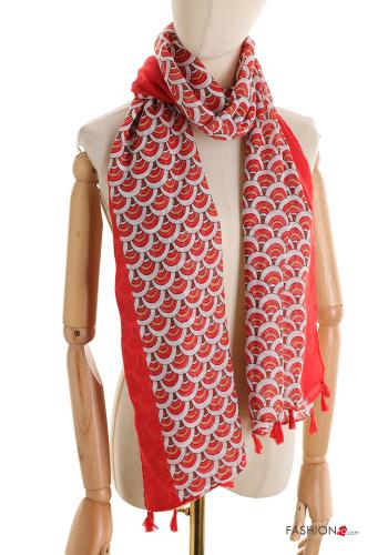 Patterned Scarf with fringe - ph 1