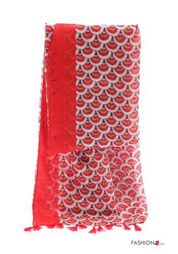 Patterned Scarf with fringe - ph 2