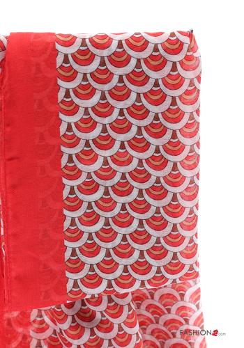 Patterned Scarf with fringe - ph 3