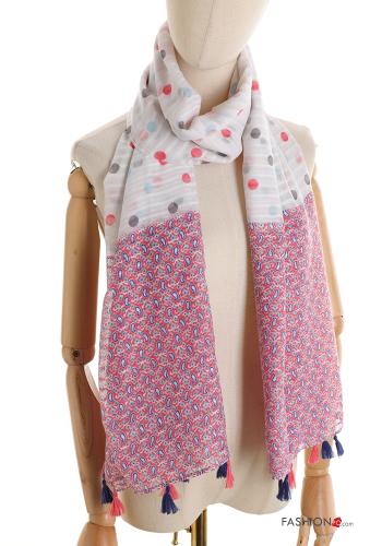 Polka-dot Scarf with fringe
