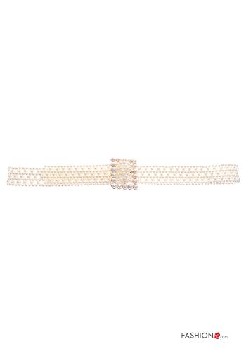 Cinturón ajustable con perlas