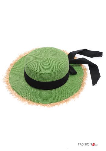 Sombrero con flecos con cinta